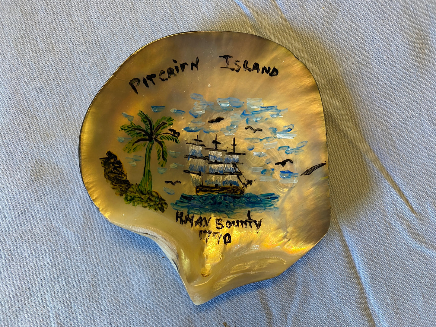 Hand Painted Mother of Pearl Shell